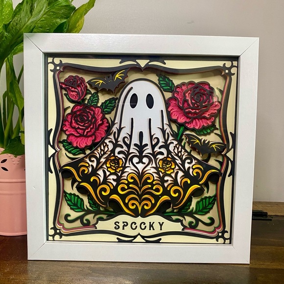 3D Spooky Ghost Shadowbox - Picture 4 of 6